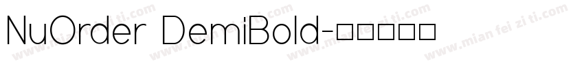 NuOrder DemiBold字体转换